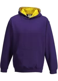 Embroidered Kids Two Tone Hoodie Awdis JH03J