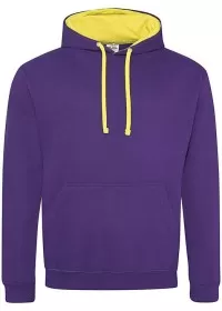 Embroidered Two Tone Hoodie Awdis JH003