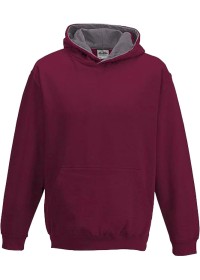 Embroidered Kids Two Tone Hoodie Awdis JH03J