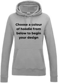 Embroidered Ladies Hoodie Awdis JH01F