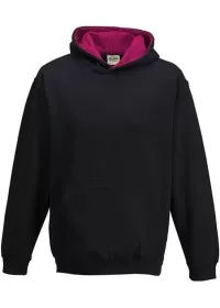 Embroidered Kids Two Tone Hoodie Awdis JH03J