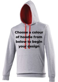 Embroidered Two Tone Hoodie Awdis JH003