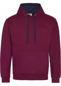 Embroidered Two Tone Hoodie Awdis JH003
