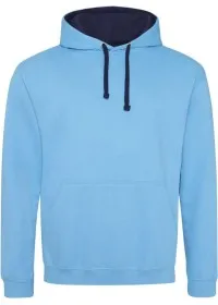 Embroidered Two Tone Hoodie Awdis JH003
