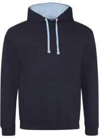 Embroidered Two Tone Hoodie Awdis JH003