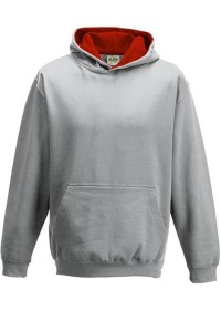 Embroidered Kids Two Tone Hoodie Awdis JH03J