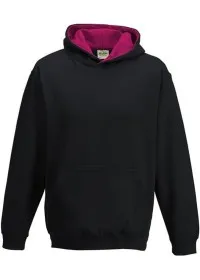 Embroidered Kids Two Tone Hoodie Awdis JH03J