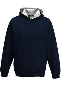 Embroidered Kids Two Tone Hoodie Awdis JH03J