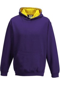 Embroidered Kids Two Tone Hoodie Awdis JH03J