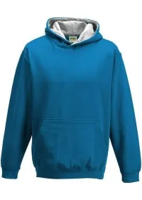 Embroidered Kids Two Tone Hoodie Awdis JH03J