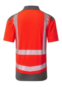 Red Hi Vis Polo Shirt Coolviz Leo P14