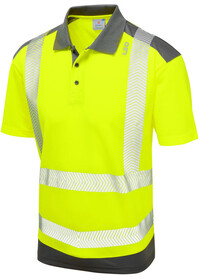 Yellow Hi Vis Polo Shirt Coolviz Leo P14-Y/GY