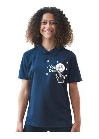Kids Sports Polo Shirt Awdis JC40J Custom Embroidered