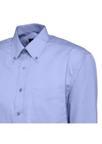 Embroidered Long Sleeve Oxford Shirt Uneek UC701