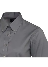 Embroidered Ladies Long Sleeve Oxford Shirt Uneek UC703