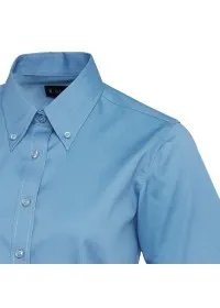 Embroidered Ladies Long Sleeve Oxford Shirt Uneek UC703