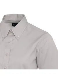 Embroidered Ladies Long Sleeve Oxford Shirt Uneek UC703