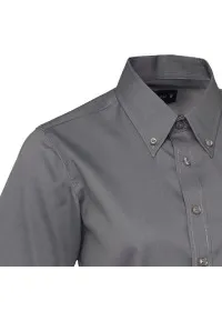 Embroidered Ladies Long Sleeve Oxford Shirt Uneek UC703