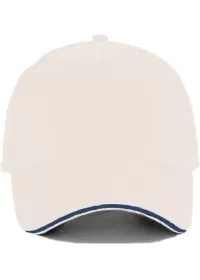 Sandwich Peak Cap with piping Beechfield BC15C