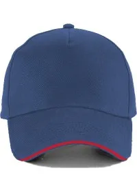 Sandwich Peak Cap with piping Beechfield BC15C