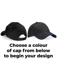 Sandwich Peak Cap with piping Beechfield BC15C