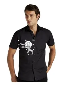 Embroidered Short Sleeve Poplin Shirt Kustom Kit KK141