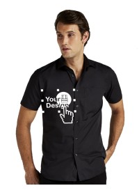 Embroidered Short Sleeve Poplin Shirt Kustom Kit KK141