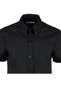 Embroidered Ladies Short Sleeve Oxford Shirt Kustom Kit KK701