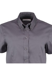 Embroidered Ladies Short Sleeve Oxford Shirt Kustom Kit KK701