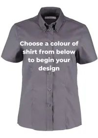 Embroidered Ladies Short Sleeve Oxford Shirt Kustom Kit KK701
