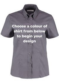 Embroidered Ladies Short Sleeve Oxford Shirt Kustom Kit KK701