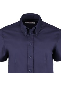 Embroidered Ladies Short Sleeve Oxford Shirt Kustom Kit KK701