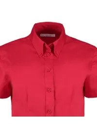 Embroidered Ladies Short Sleeve Oxford Shirt Kustom Kit KK701