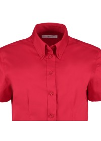 Embroidered Ladies Short Sleeve Oxford Shirt Kustom Kit KK701