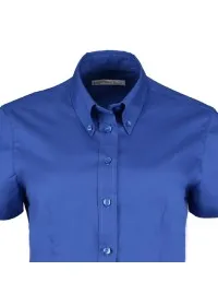 Embroidered Ladies Short Sleeve Oxford Shirt Kustom Kit KK701