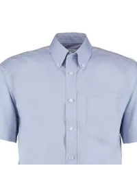 Embroidered Short Sleeve Oxford Shirt Kustom Kit KK109