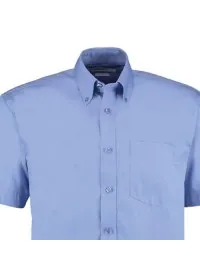 Embroidered Short Sleeve Oxford Shirt Kustom Kit KK109