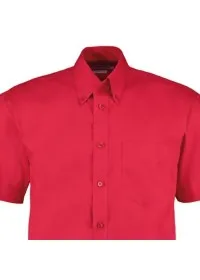 Embroidered Short Sleeve Oxford Shirt Kustom Kit KK109