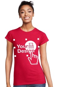 Custom Printed Gildan Ladies Fitted Tee Shirt Softstyle