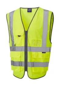Yellow Pull Apart Hi Vis Vest with pockets