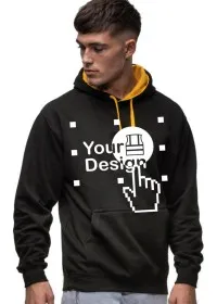 Custom Printed Two Tone Hoodie Awdis JH003