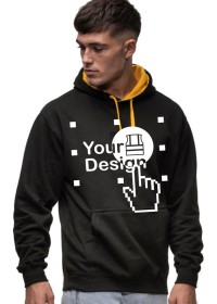 Custom Printed Two Tone Hoodie Awdis JH003