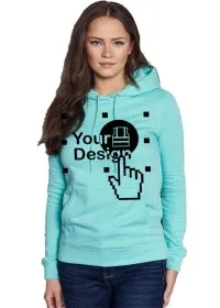 Ladies Custom Printed Hoodie Awdis JH01F
