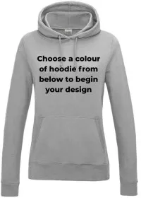 Ladies Custom Printed Hoodie Awdis JH01F