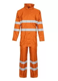 Hi Vis 2 Piece Rain Suit trousers and jacket
