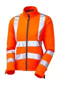 Ladies Hi Vis Softshell Jacket Leo SJL01 EcoViz Orange