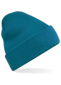 Embroidered Knitted Beanie Hat Beechfield BC045 Teal