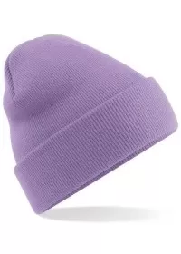 Embroidered Knitted Beanie Hat Beechfield BC045 Lavander
