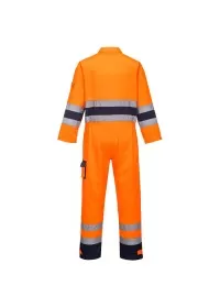 Portwest Hi-Vis Coverall Orange/Navy - TX55 BACK