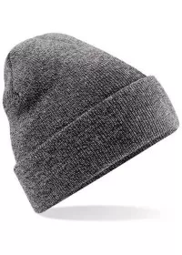 Embroidered Knitted Beanie Hat Beechfield BC045 Antique Grey
